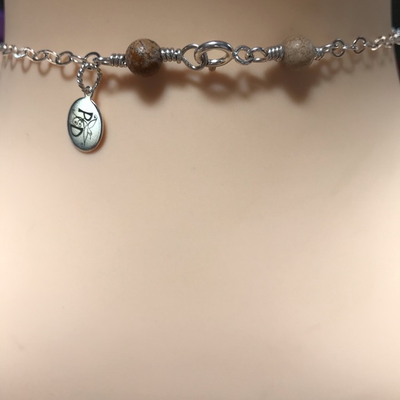 Jewelry Set- Picture Jasper Sterling Silver Necklace and Earring Set- Statement - Picture 11 of 11